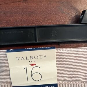 Women’s Talbots Tan & White Stripe Weekend Chino Pants Size 16 New with Tags